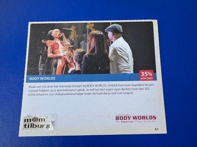 BODY WORLDS 35% korting tot 1-7-2027, Drie personen of meer, Kortingsbon, Overige typen