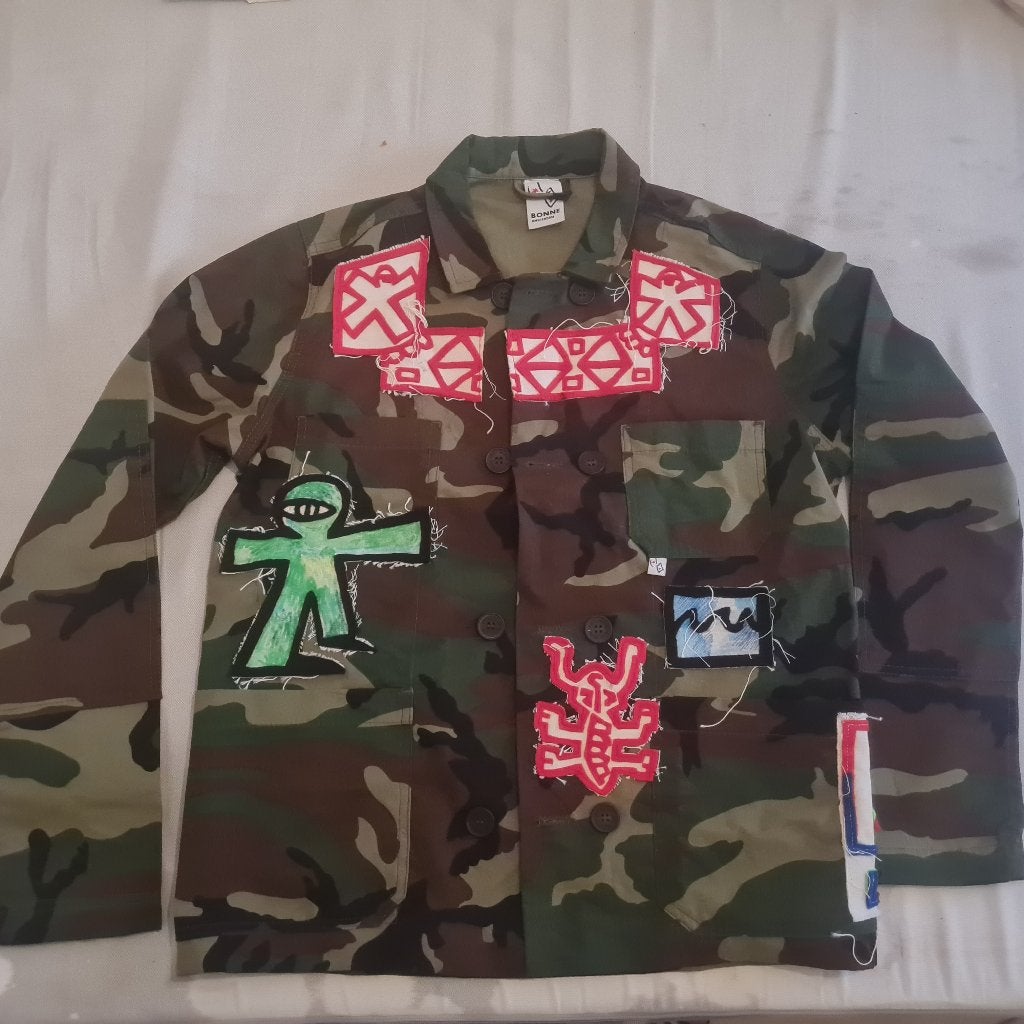 Bonne Amsterdam army stijl jacket, Ophalen, Nieuw, Groen, Maat 46 (S) of kleiner