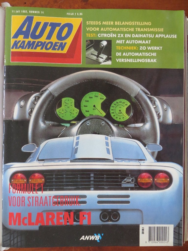 Autokampioen 14 1992 Honda CRX VTi, McLaren F1, Citroën ZX, Ophalen of Verzenden, Nieuw, Citroën
