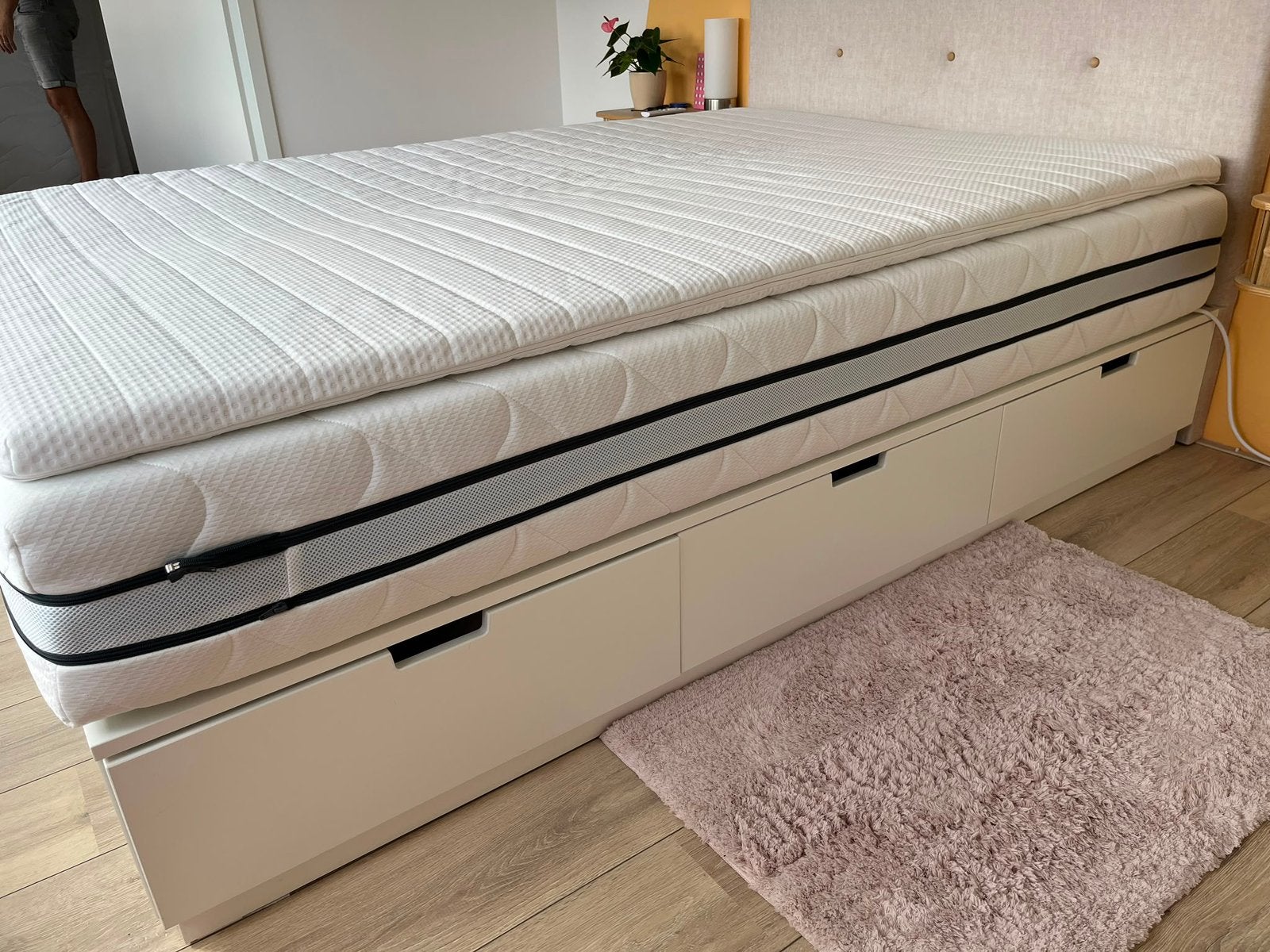 Nordli 140x200 Inclusief Matrassen, Huis en Inrichting, Slaapkamer | Matrassen en Bedbodems, Ophalen of Verzenden, Zo goed als nieuw