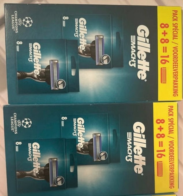 Gillette mach3 scheermesjes totaal 32 mesjes	 € 50,00, Ophalen of Verzenden, Nieuw, Gehele gezicht