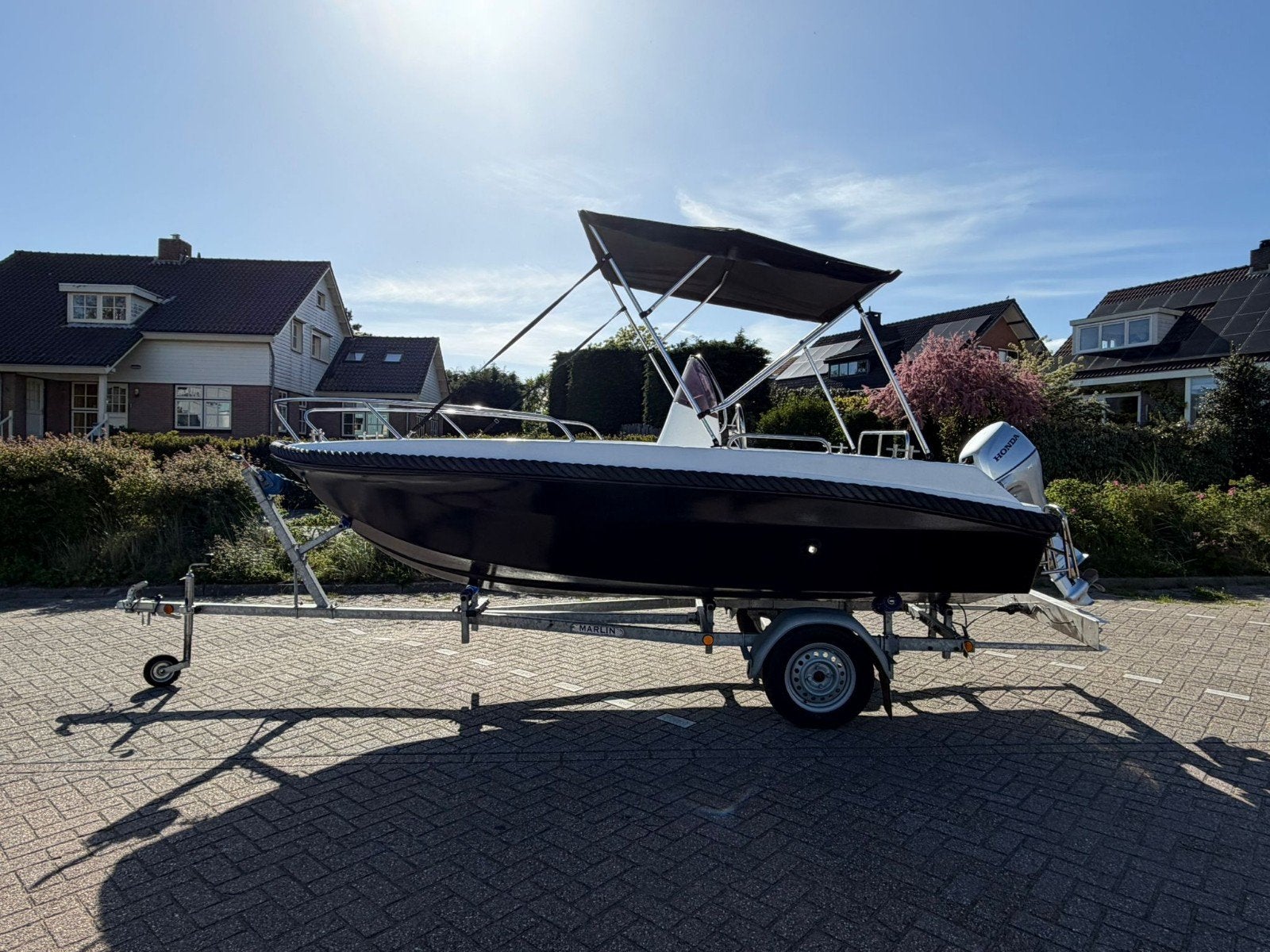 Consoleboot met motor en trailer, Ophalen of Verzenden