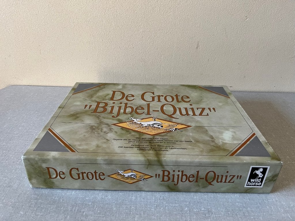 De grote Bijbel Quiz spel met Bijbelse vragen en antwoorden, Vijf spelers of meer, Ophalen of Verzenden, Zo goed als nieuw, Wild Horse