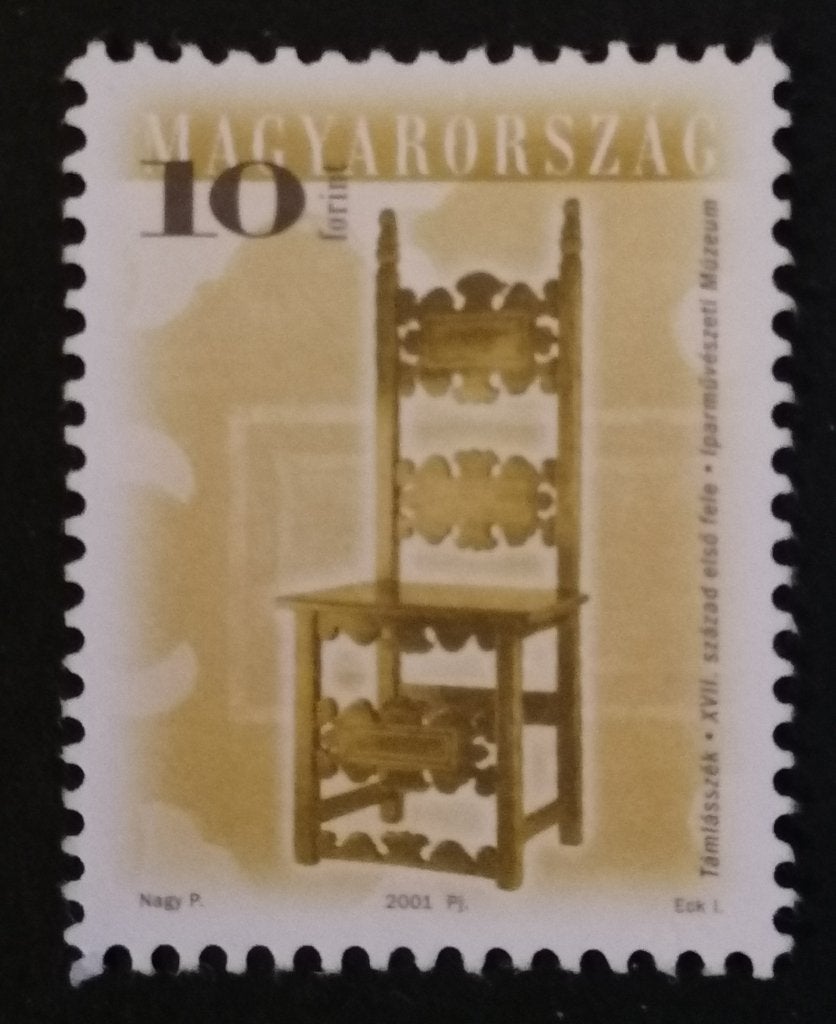 MAGYAR POST (Hongarije) - antiek stoeltje 2001, Verzenden
