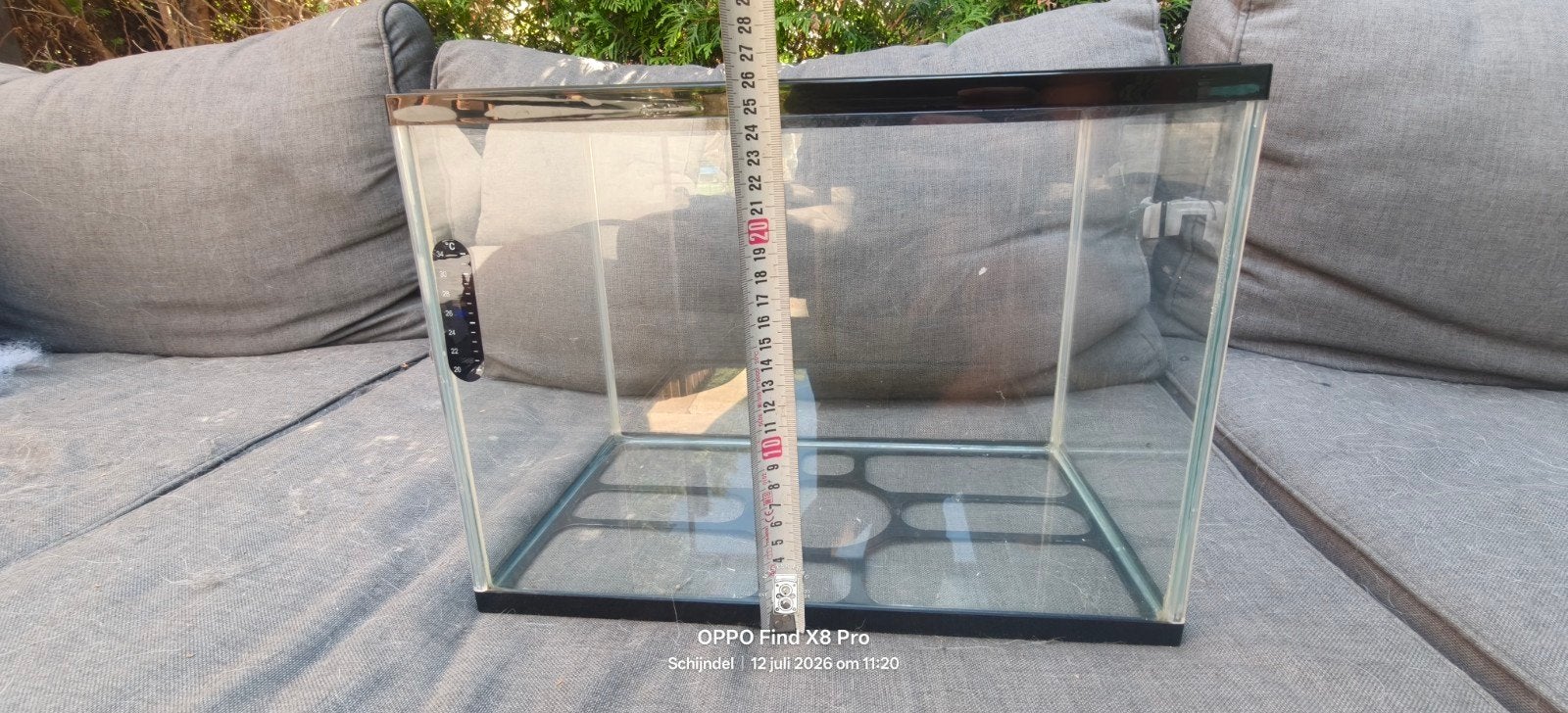 klein kunststof aquarium te koop met deksel, Ophalen, Gebruikt, Leeg aquarium, Overige merken