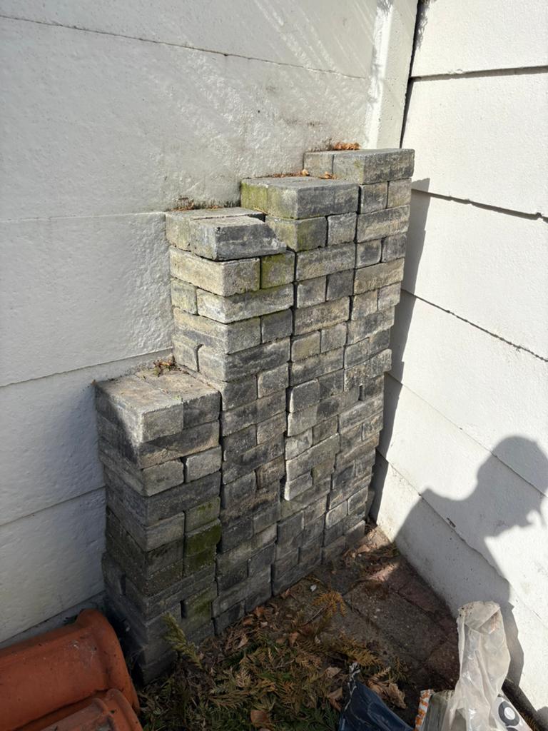 Klinker ca 120 stuks. Antraciet, Ophalen, Zo goed als nieuw, Beton, Klinkers