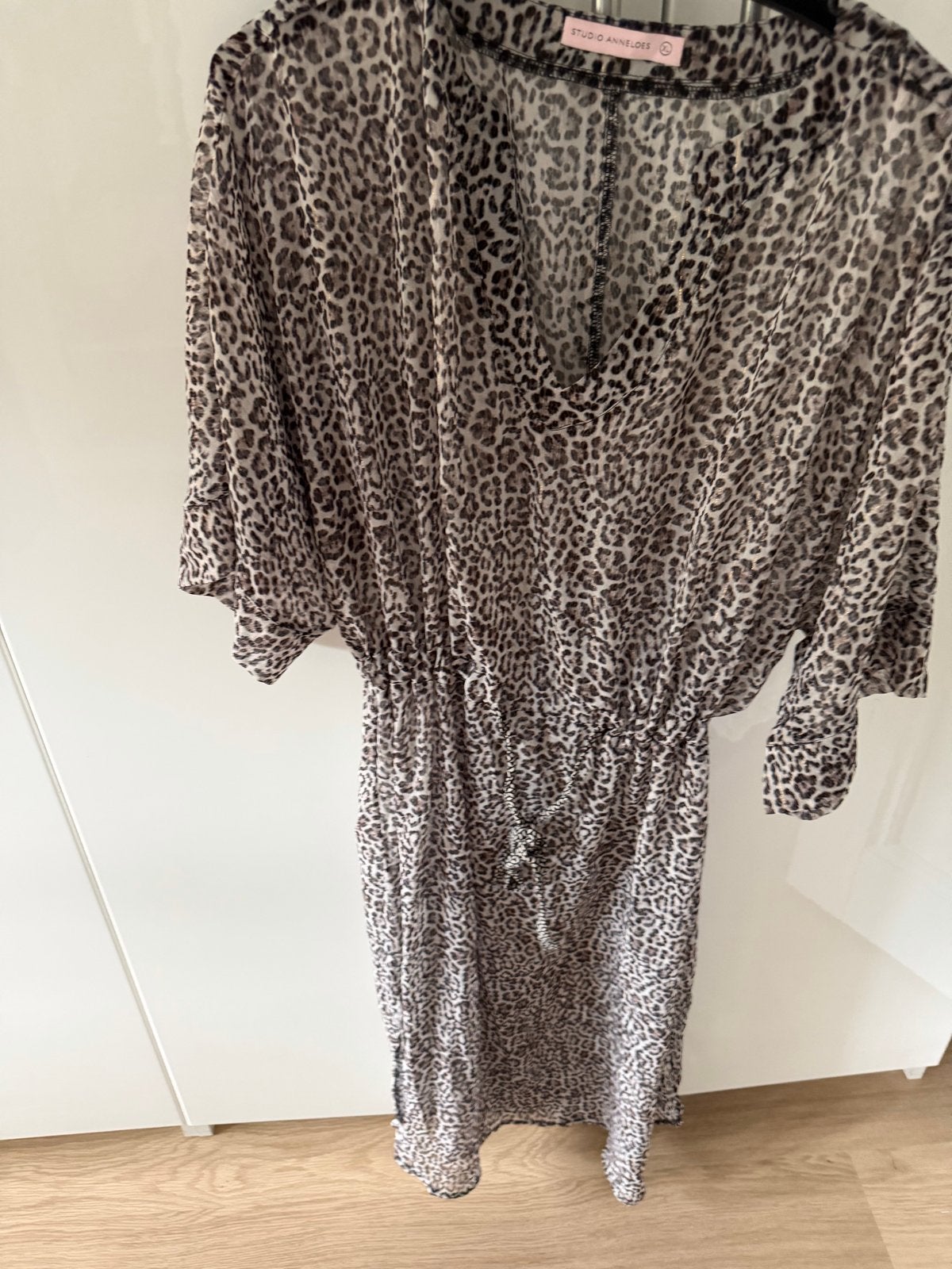 Studio Anneloes Luipaardprint midi Jurk - Maat XL, Meerkleurig, Maat 46/48 (XL) of groter, Ophalen of Verzenden, Zo goed als nieuw