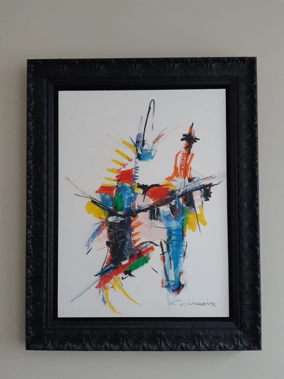 Schilderij ' Dans'  kunstschilder Gerard 't Hart 82 x 103 cm, Ophalen