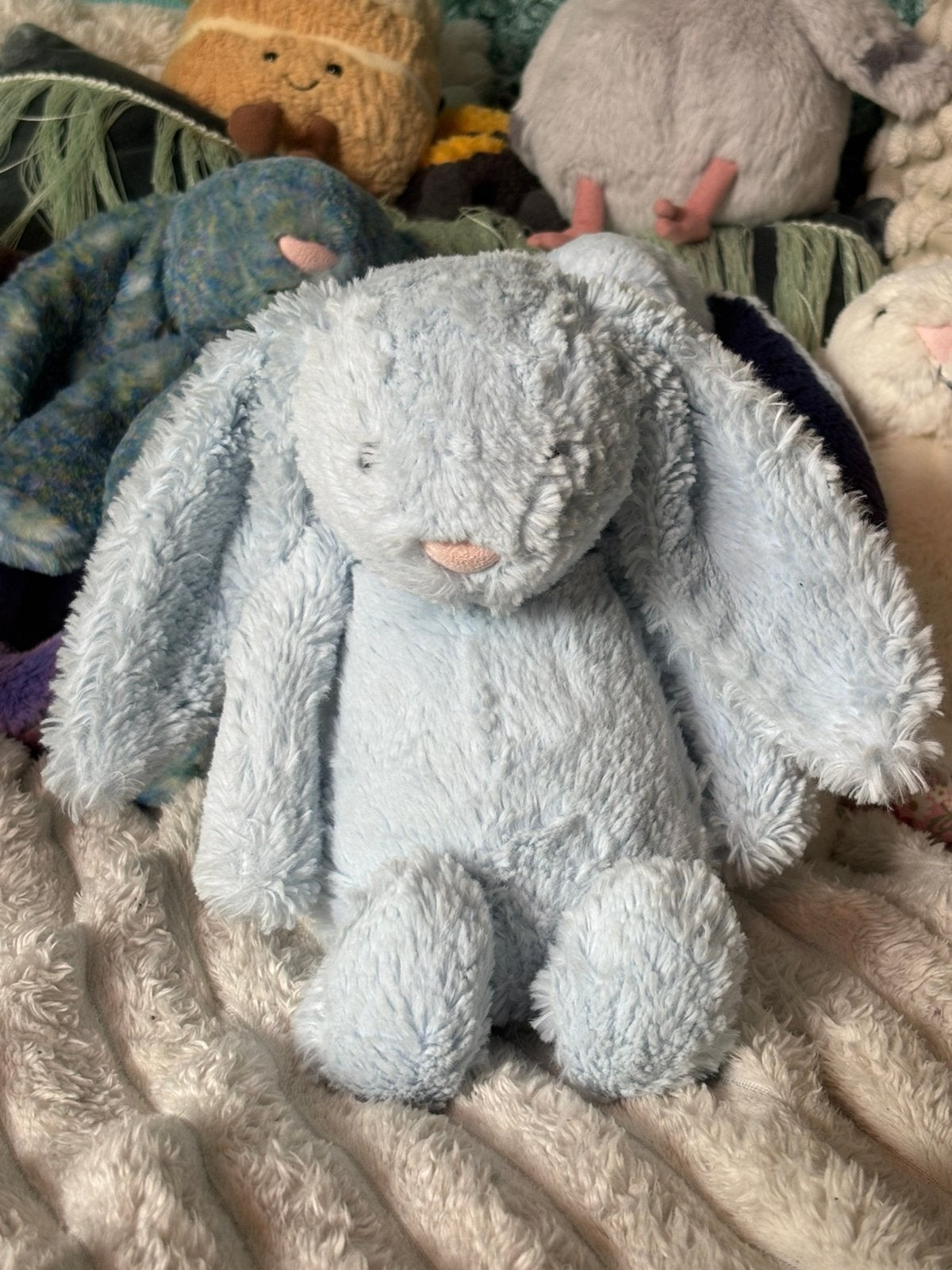 Jellycat Bashful Bunny Light Blue Retired, Jellycat, Blauw, Konijn, Ophalen of Verzenden