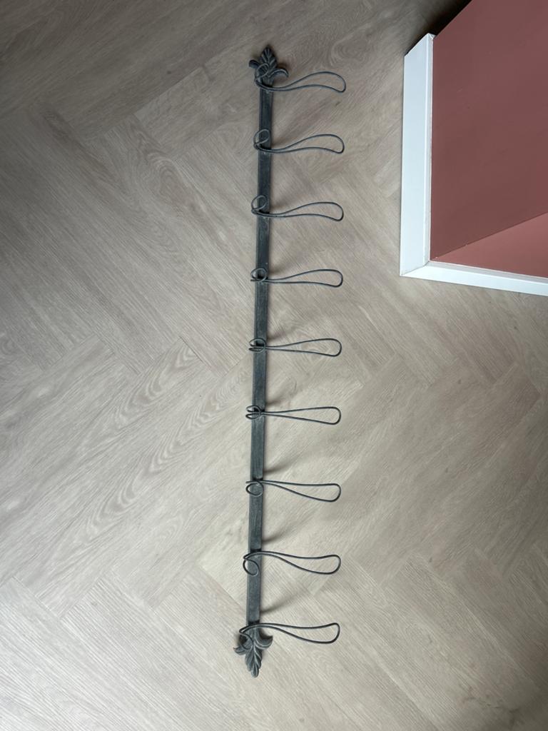 IJzeren (brocante) super gave kapstok met 9 haken!, Huis en Inrichting, Woonaccessoires | Kapstokken, Ophalen of Verzenden, Metaal