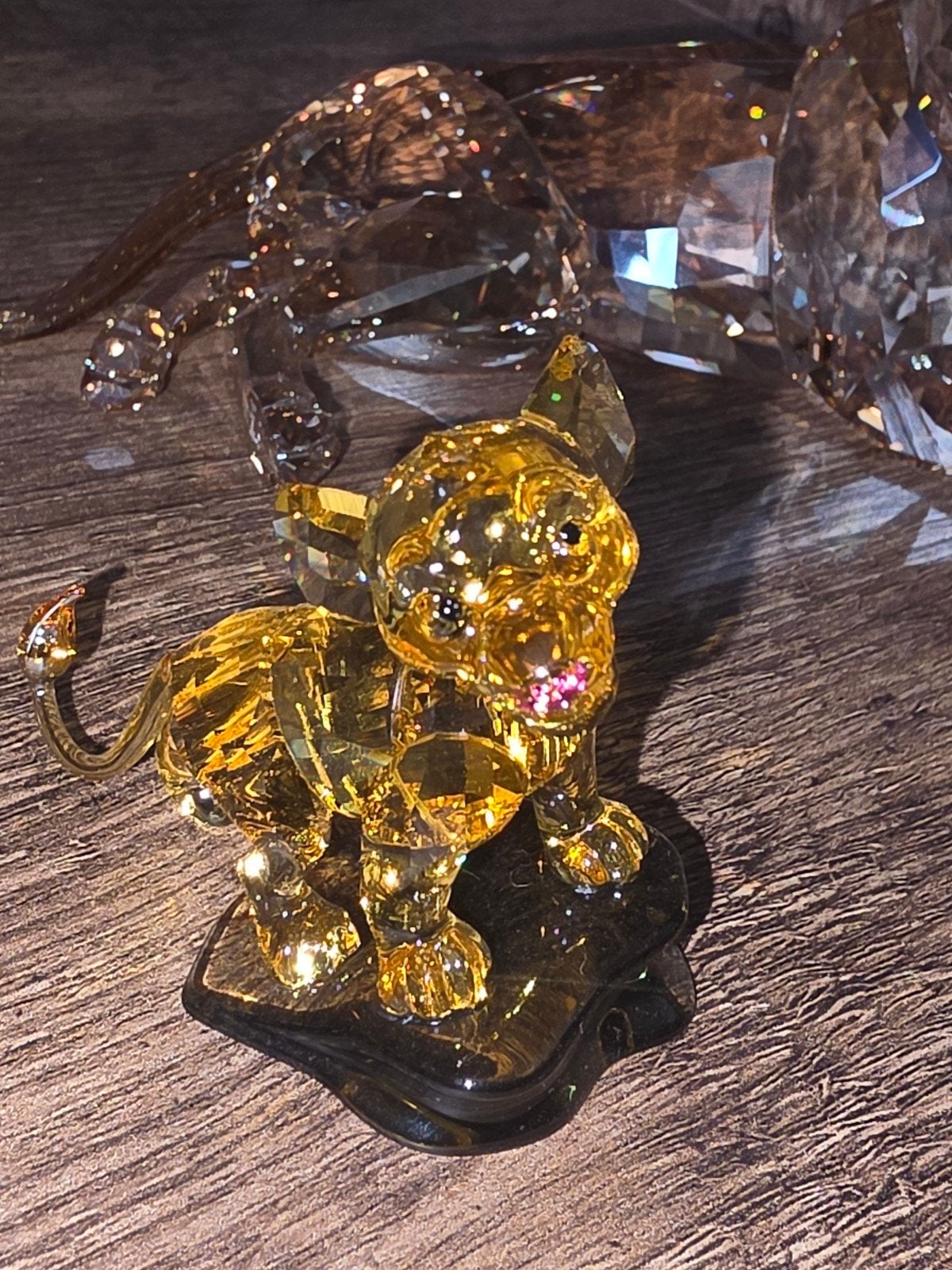 Swarovski Kristal Disney Simba Leeuwenkoning Figuur, Ophalen of Verzenden, Zo goed als nieuw, Figuurtje