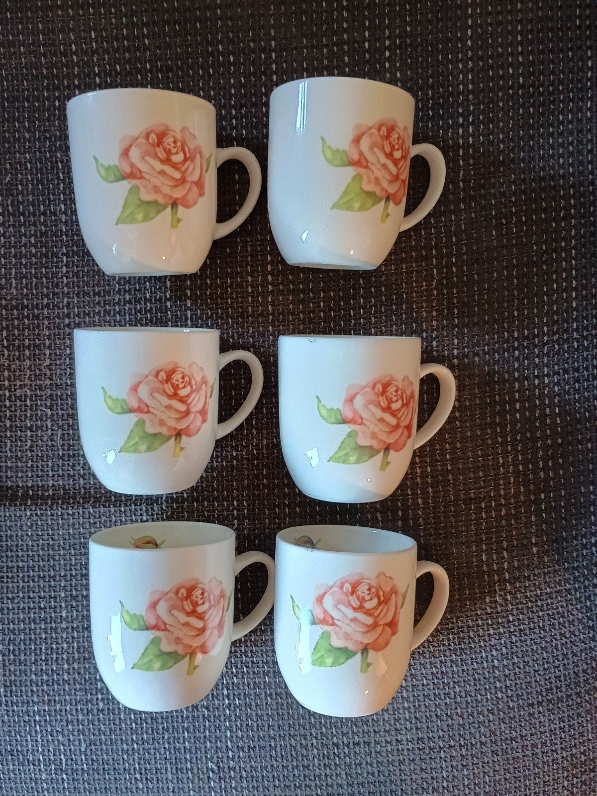 Jet by Ter Steege 'A Rose is a Rose' mokken - 6 stuks, Keramiek, Nieuw, Overige stijlen, Jet by Ter Steege