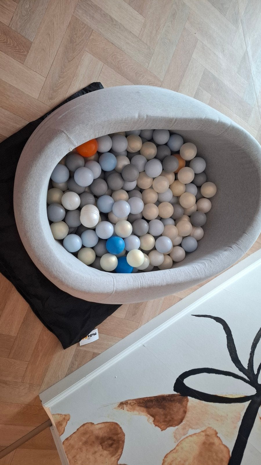 Ballenbak met ballen - Grijs, Ophalen, Gebruikt, Jongen of Meisje