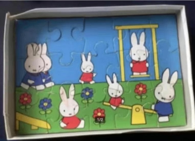 Puzzel, puzzle Nijntje speeltuin; Ravensburger; 15 stukjes, Ophalen of Verzenden, 10 tot 50 stukjes, Gebruikt