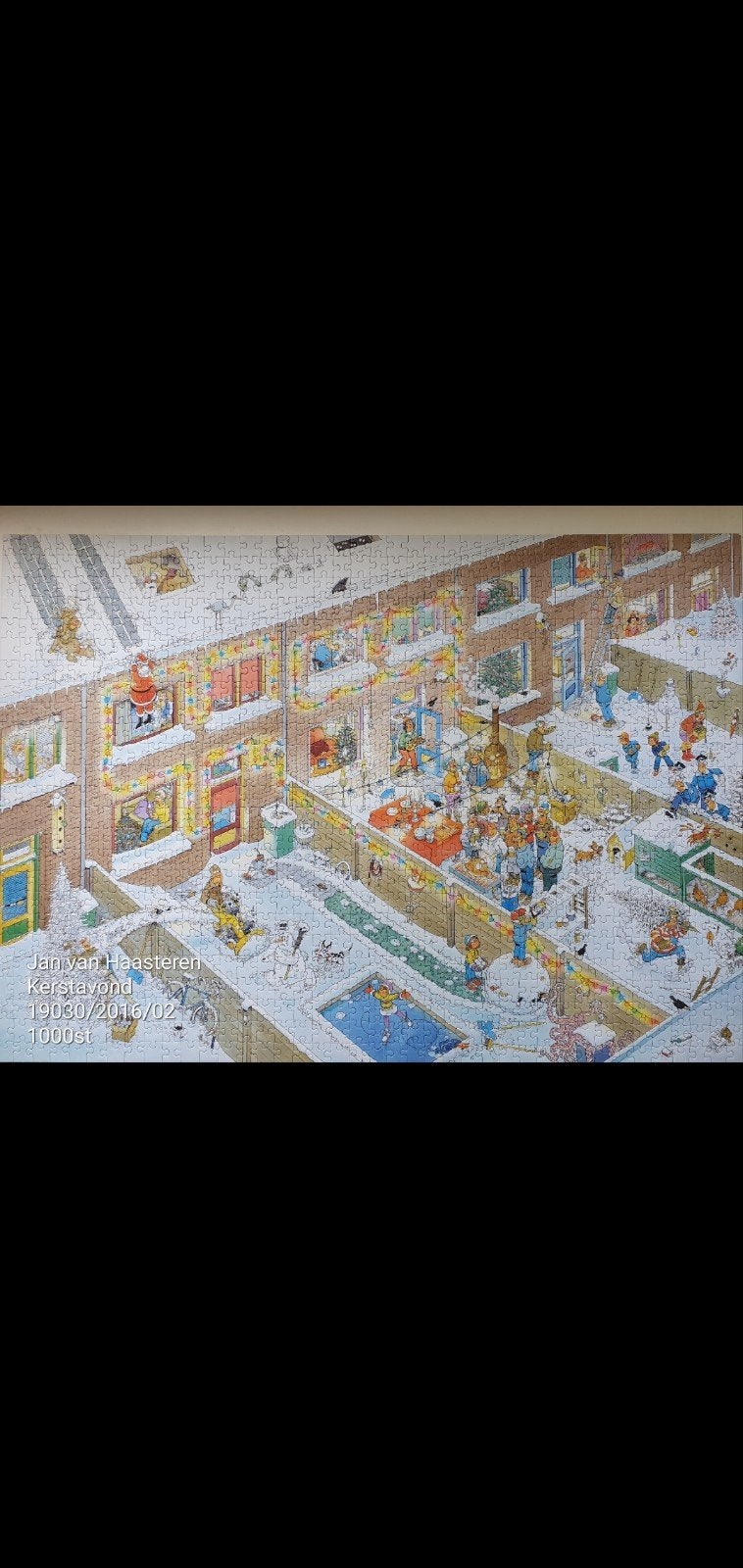 Jan van Haasteren Kerstavond Legpuzzel 1000 stukjes, Ophalen, 500 t/m 1500 stukjes, Gebruikt, Legpuzzel