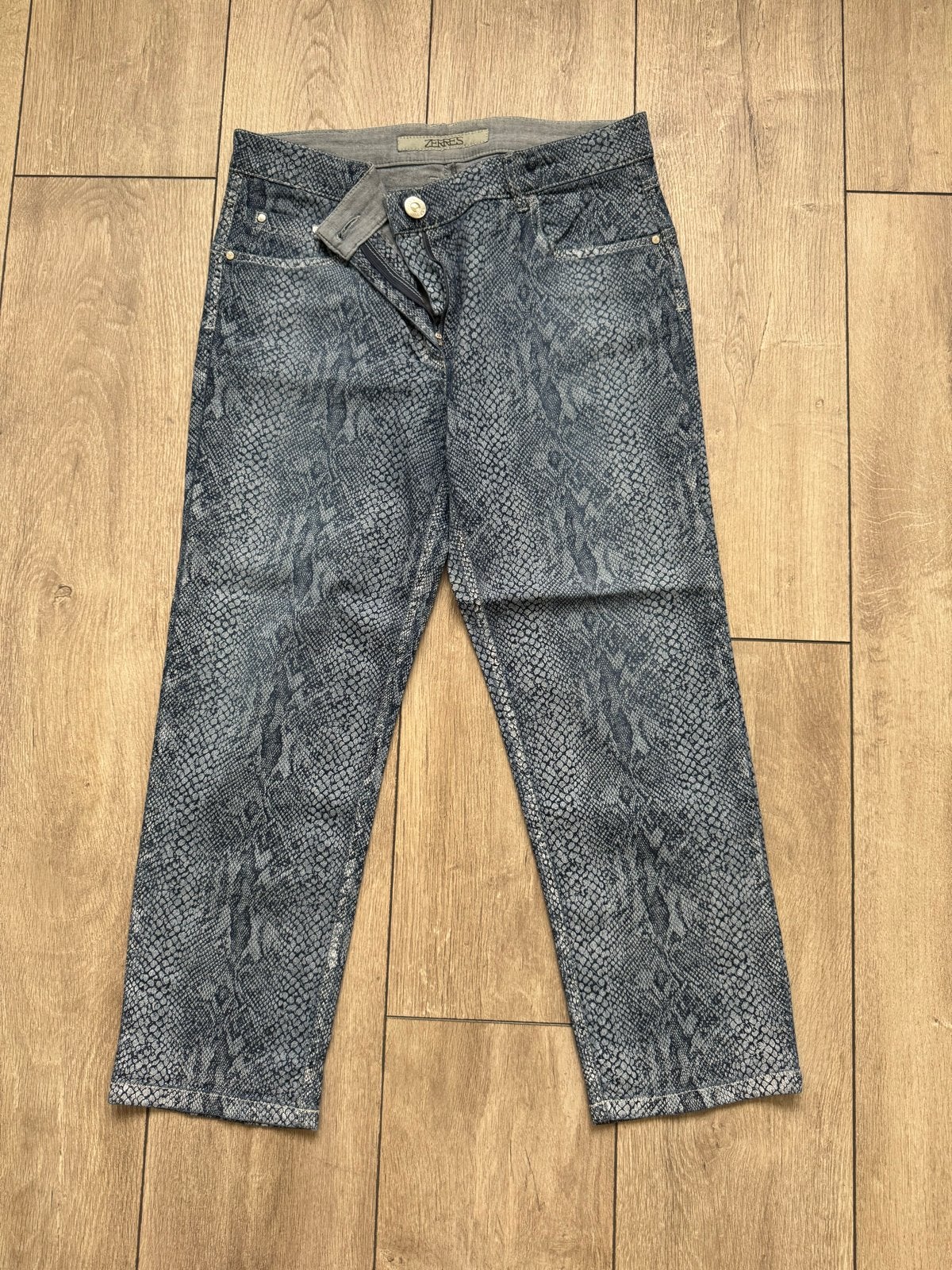 Zerrès jeans met slangenprint - Maat 40, Maat 38/40 (M), Blauw, Ophalen of Verzenden, Zo goed als nieuw
