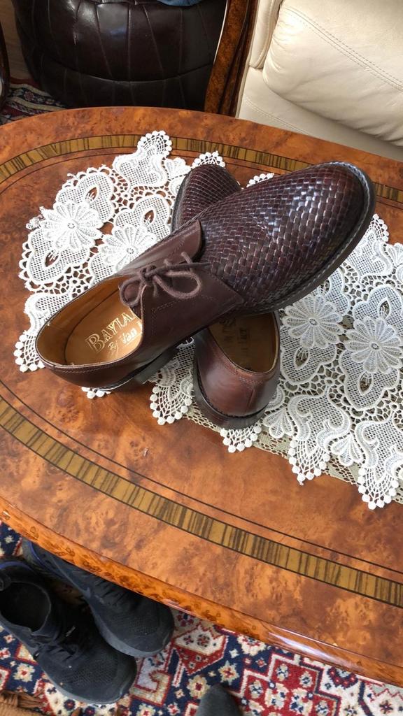 Van Lier Baylands Herenschoenen Maat 45 - Gedragen, Ophalen of Verzenden, Gedragen, Bruin, Veterschoenen