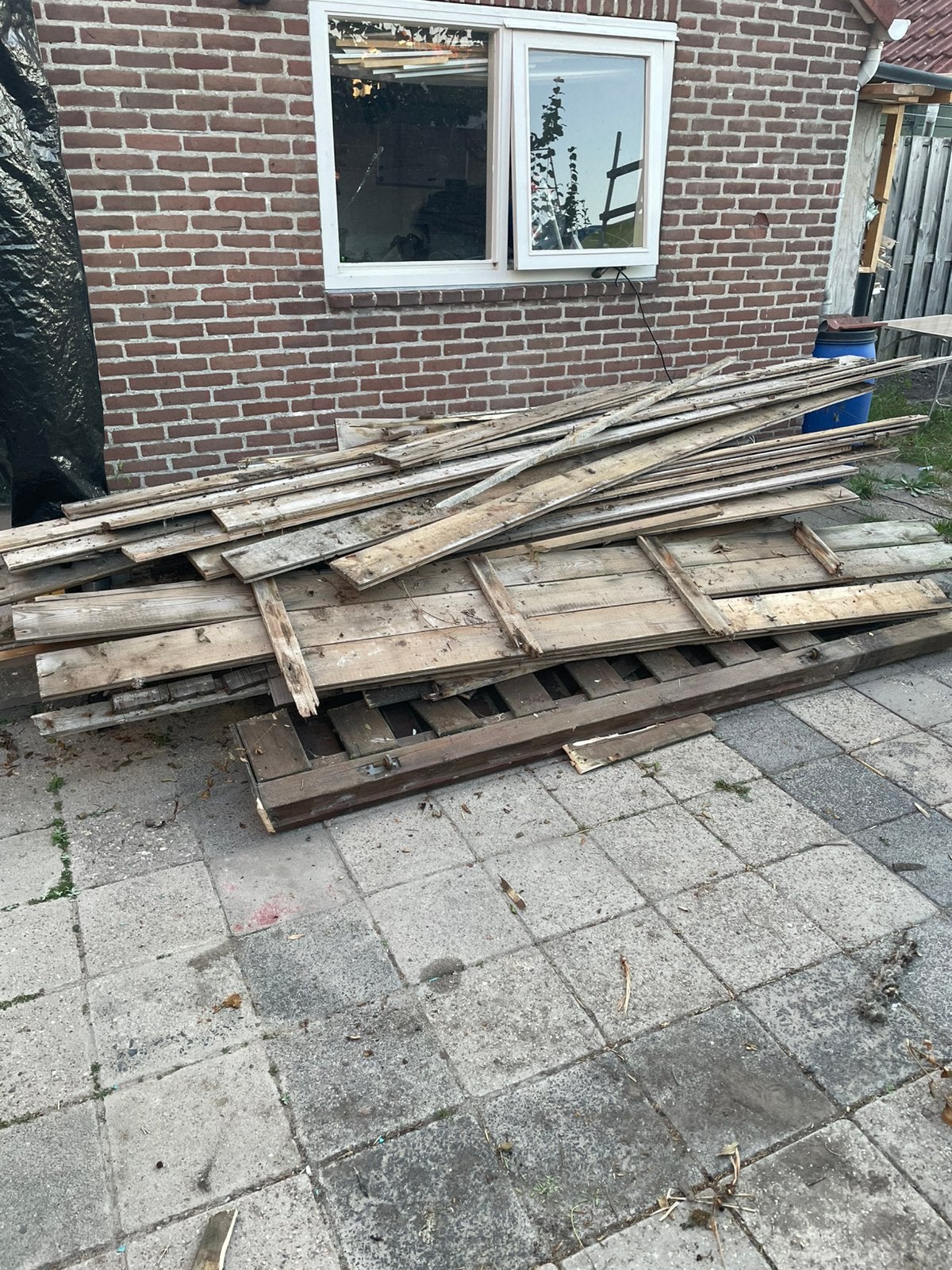 Gratis haardhout, Doe-het-zelf en Verbouw, Hout en Planken, Ophalen, Gebruikt, Minder dan 25 mm, Plank