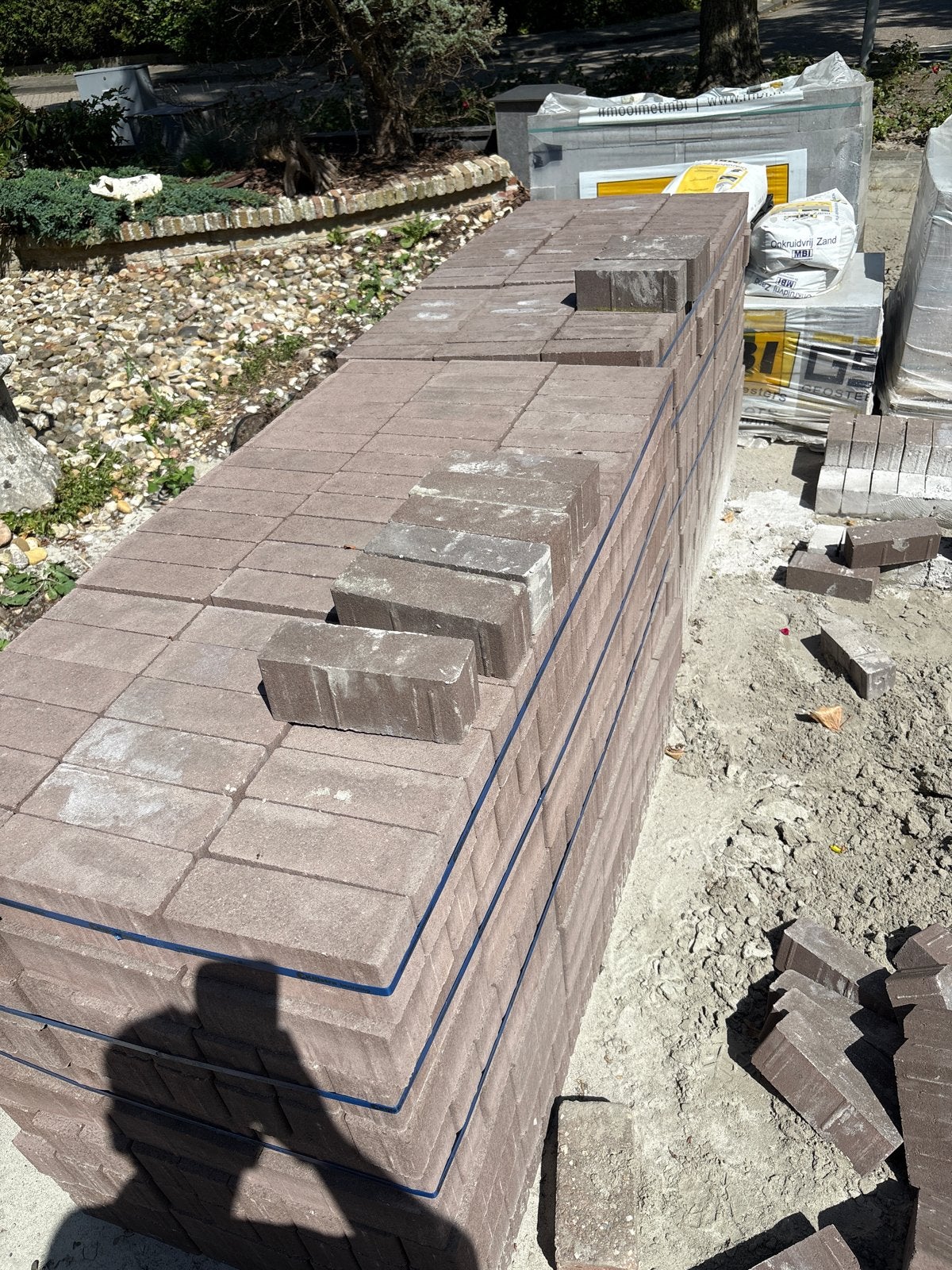 15m2 dikformaat 8cm dik nieuw, Ophalen, Klinkers, Nieuw, 10 m² of meer