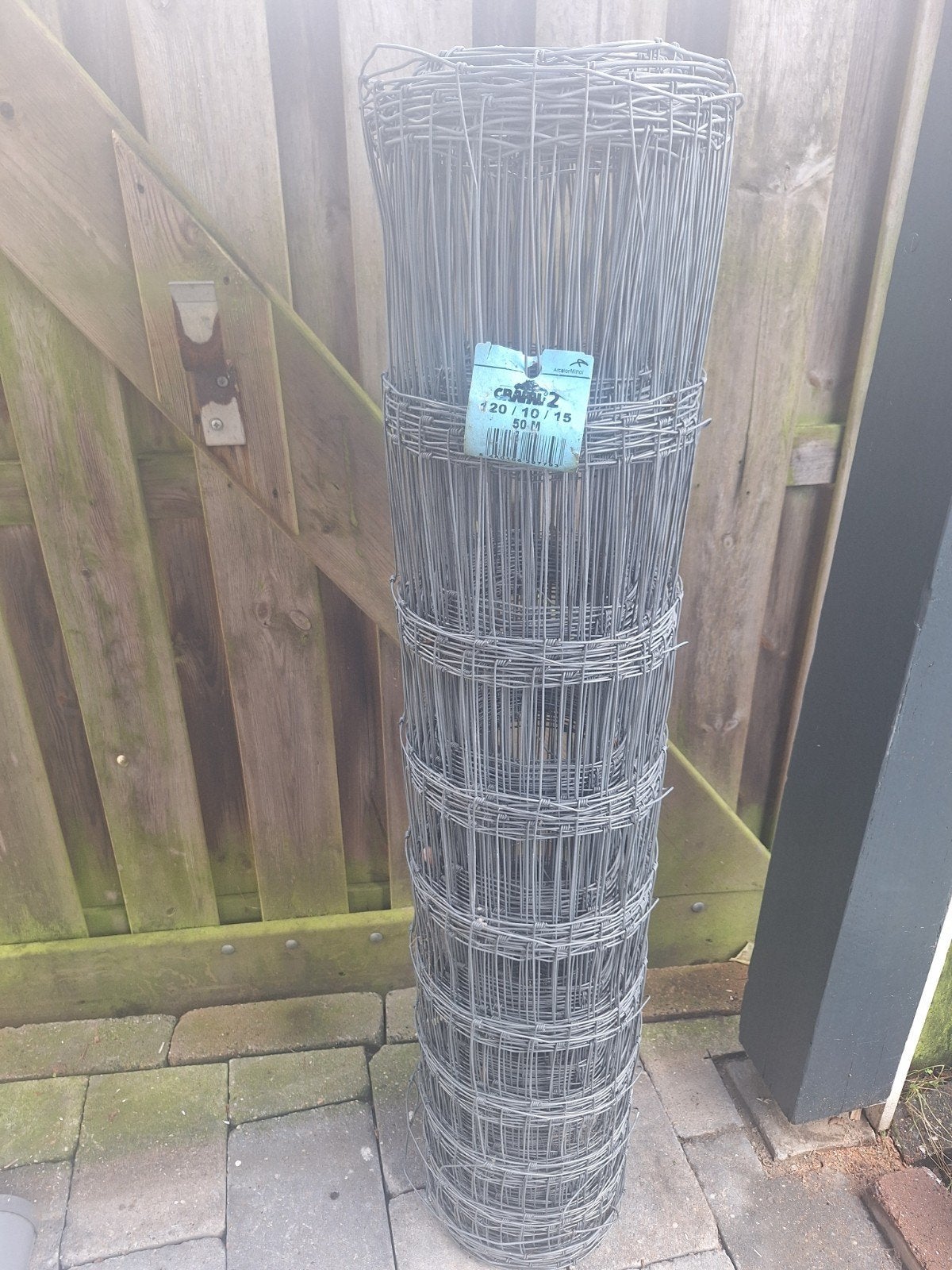 Nieuw gaashekwerk 50 meter met aangebroken rol ijzerdraad., Ophalen, Nieuw, 20 meter of meer, Gaas