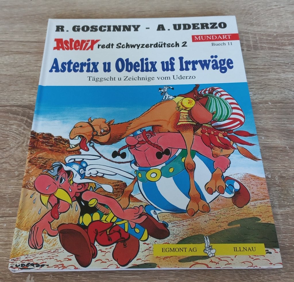 Asterix u Obelix uf Irrwäge (Schwyzerdütsch), Eén stripboek, Ophalen of Verzenden, Zo goed als nieuw, Uderzo & Goscinny
