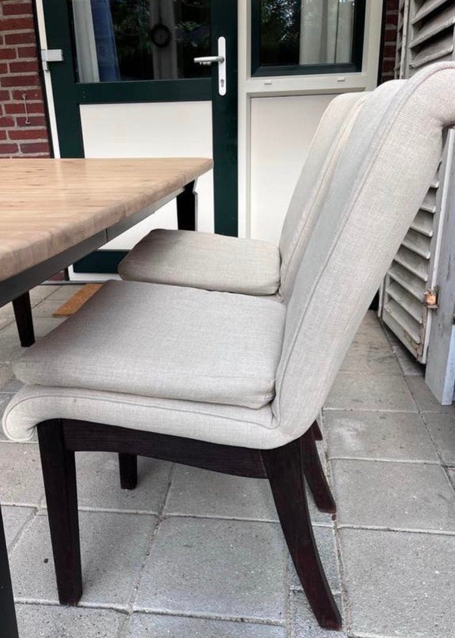 4 Stijlvolle Eetkamerstoelen - Donker Hout (evt + tafel), Huis en Inrichting, Ophalen, Gebruikt, Overige kleuren, Vier