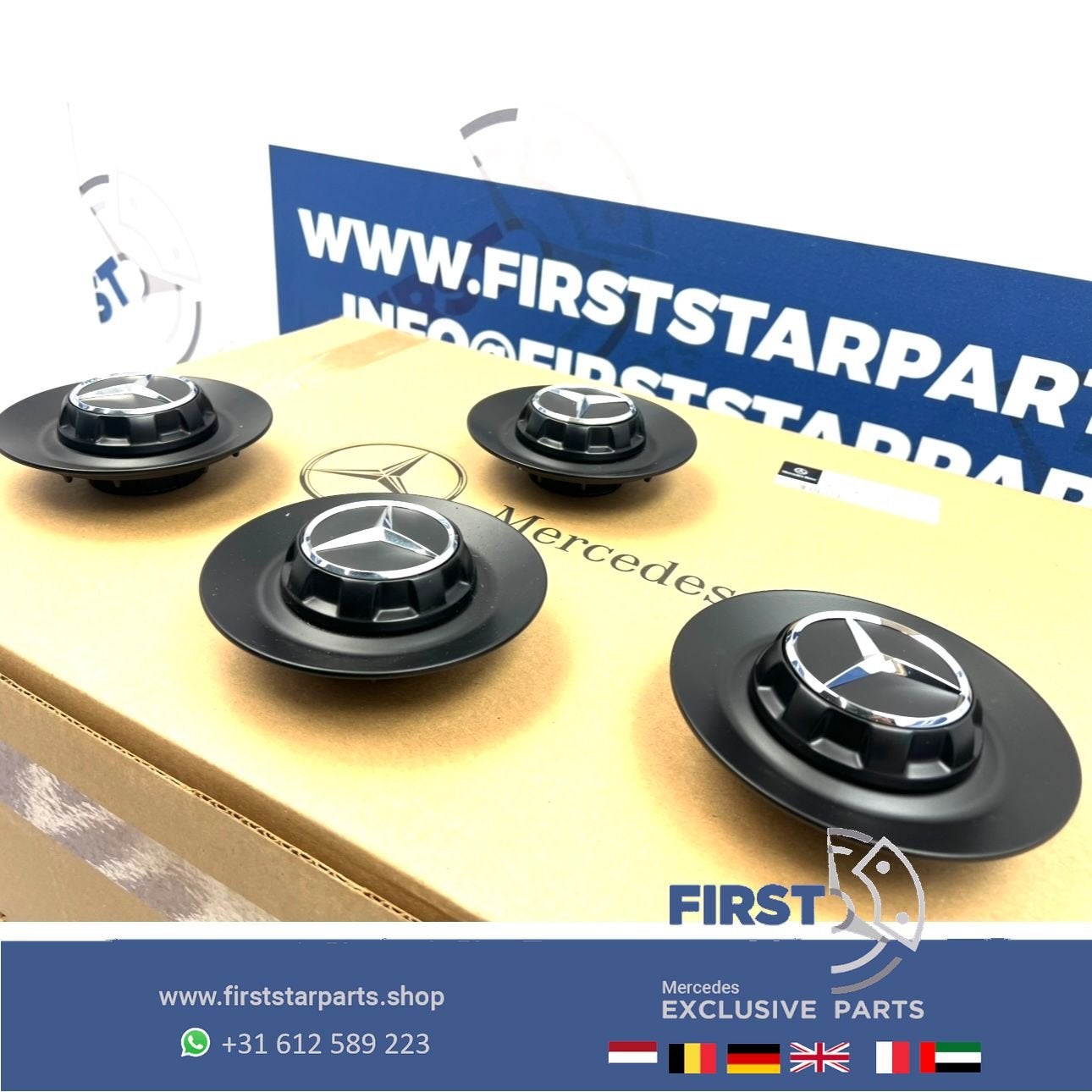 W205 C205 C63 C63S AMG NAAFKAP SET NAAFDOPPEN voor Mercedes, Gebruikt, -, -, Ophalen of Verzenden