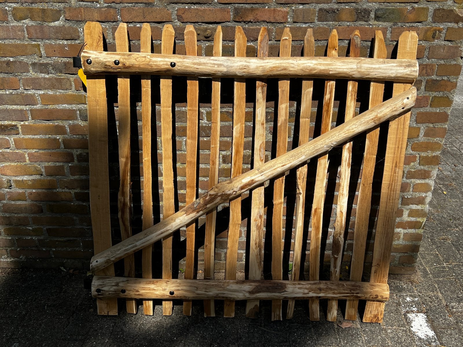 (6) Houten tuinpoort Kastanje – 130 x 120 cm, Ophalen, Nieuw, M, M