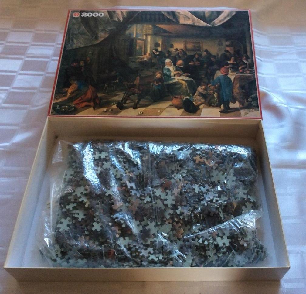 Puzzel Jan Steen 2000 stukjes The Life of Men ( 05, Ophalen of Verzenden, Meer dan 1500 stukjes, Zo goed als nieuw, Legpuzzel