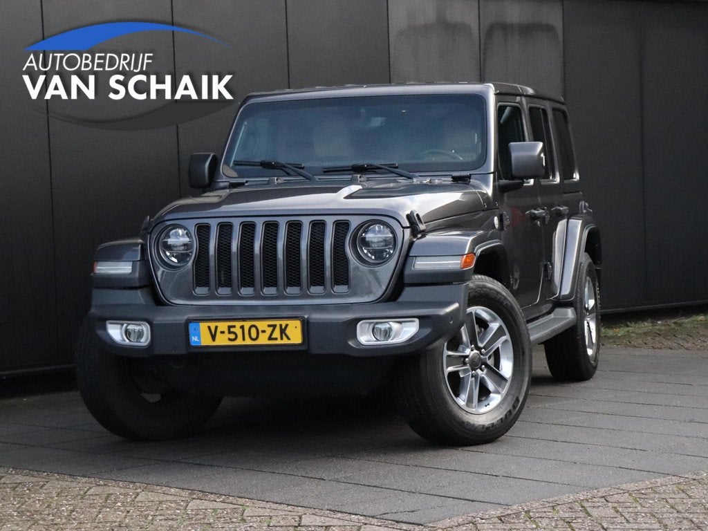 Jeep Wrangler 2.2D Sahara | GRIJS KENTEKEN | LEDER | CAMERA, Auto's, Jeep, Gebruikt, 4 cilinders, Automatische klimaatregeling