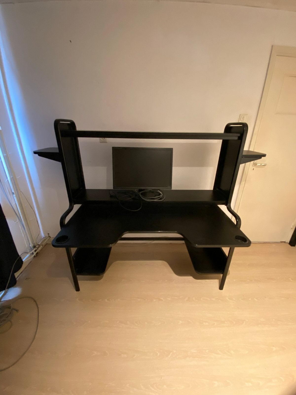 IKEA Gaming Bureau - Zwart, met opzetstuk, Ophalen, Gebruikt, IKEA, Gamingbureau