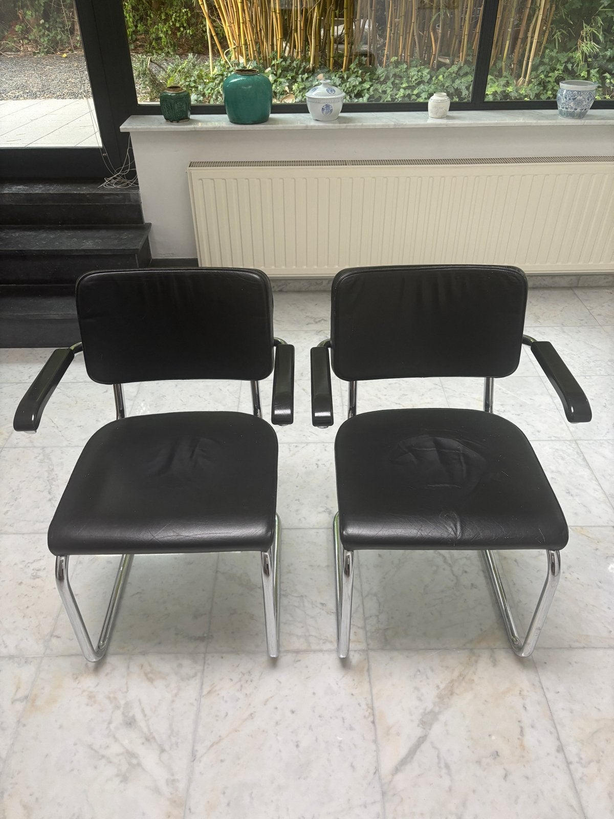 Thonet S34 stoelen met armleuning (2 stuks), Ophalen
