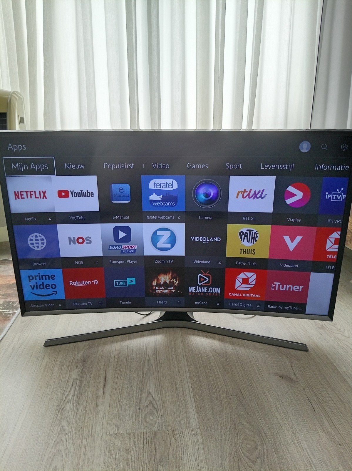 Samsung Curved tv 40 inch smart televisie, Ophalen, LED, Zo goed als nieuw, 100 Hz