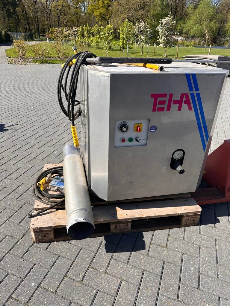 Stationaire Hogedrukreiniger met Heet Water en Gasaansluitin, Ophalen of Verzenden, Gebruikt, Elektrisch