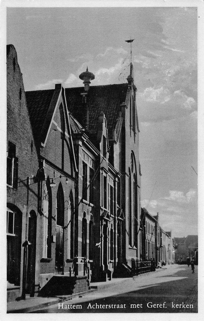 702-267-043 Hattem Achterstraat Met Geref Kerken, Verzenden, Voor 1920, Gelderland