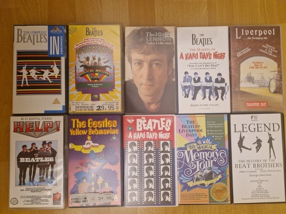 The Beatles VHS Collectie - Diverse Films en Documentaires, Cd's en Dvd's, VHS | Film, Gebruikt, Muziek, VHS, Boxset, Alle leeftijden