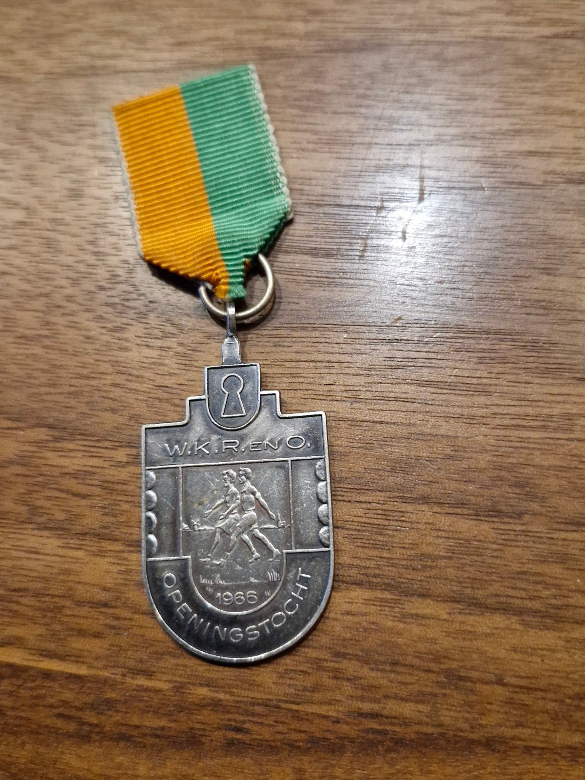 154 W.K.R.E.N.O. Openingstocht 1966 Medaille, Ophalen of Verzenden
