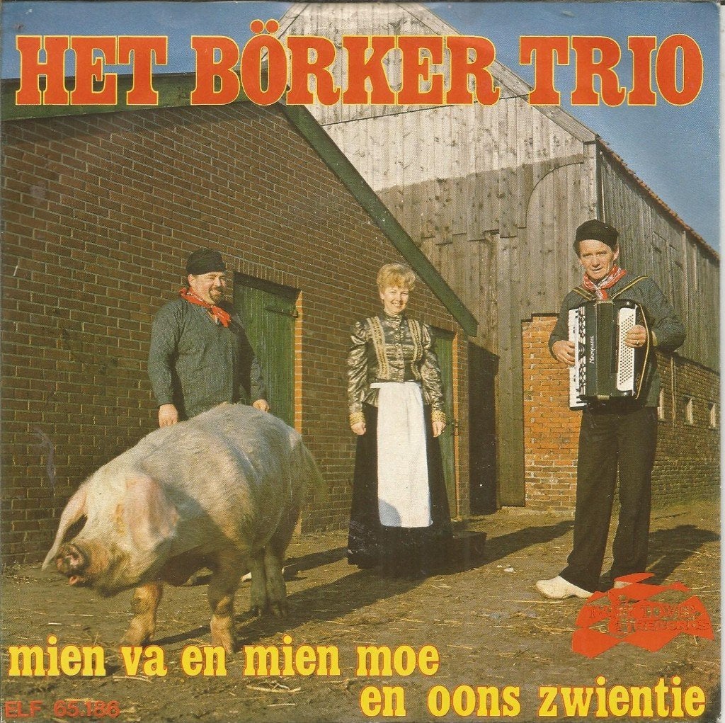 VERKOCHT Het Börker Trio : Mien va en mien moe en ons zwient, Cd's en Dvd's, Fotohoes, 7 inch, Ophalen of Verzenden, Zo goed als nieuw