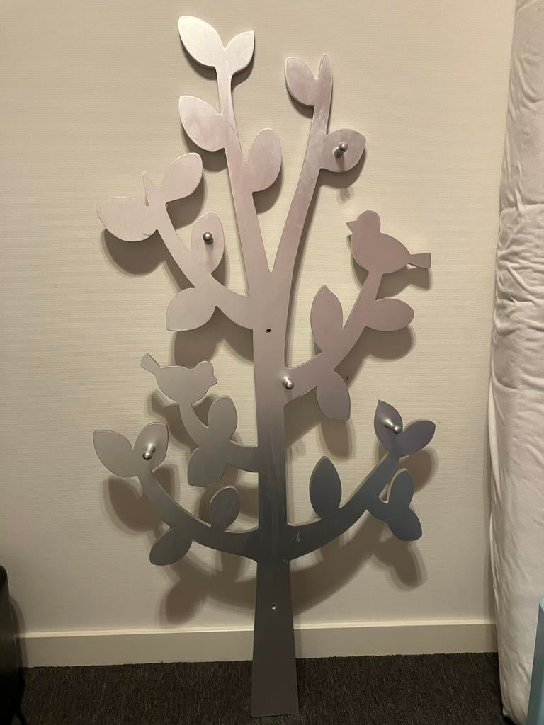 Leuke zilveren kapstok voor baby- of kinderkamer, Ophalen, Gebruikt, Kapstokje