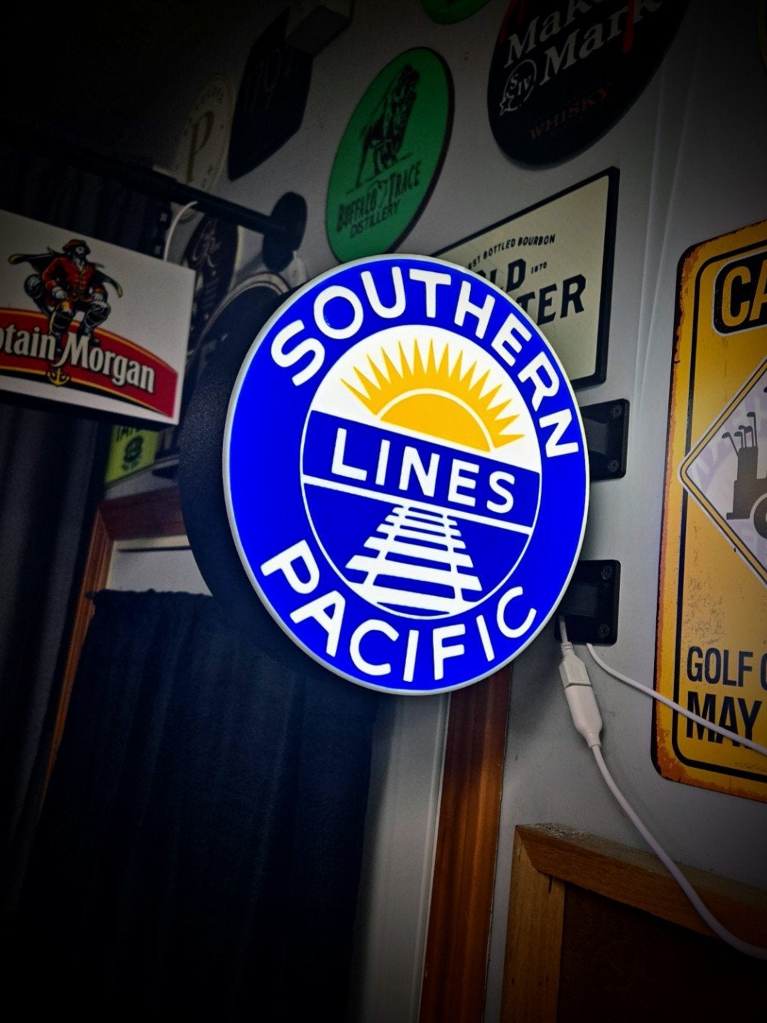 Nieuw Southern Pacific Lines Dubbelzijdige lichtbak, Ophalen of Verzenden