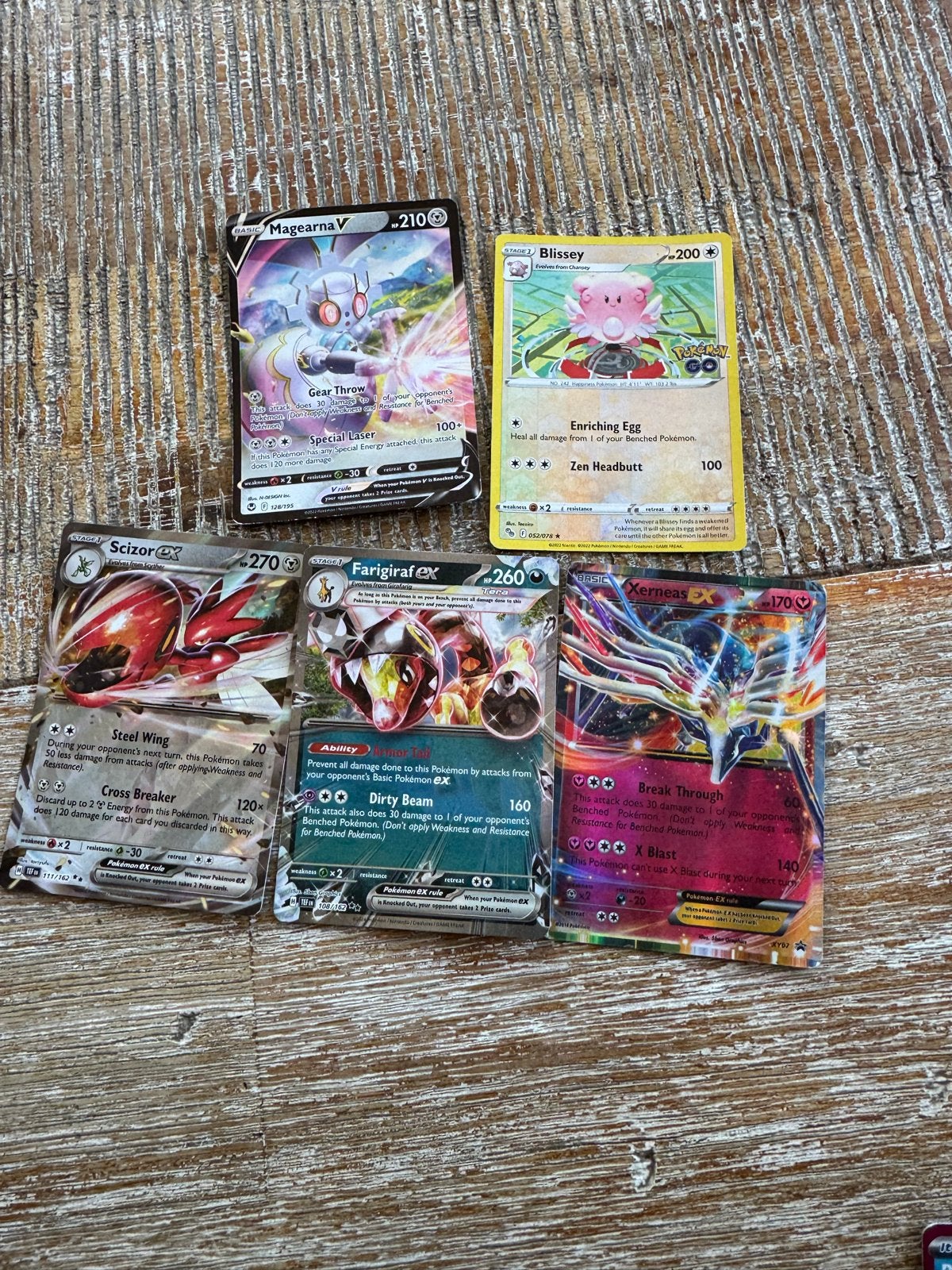 Pokémon Kaarten Bundel - Magearna V, Blissey, Scizor, Farigi, Verzenden, Gebruikt, Meerdere kaarten