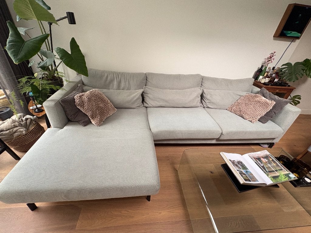 Grijze hoekbank van Homestock, Ophalen, 250 tot 300 cm, 100 tot 125 cm, Hoekbank