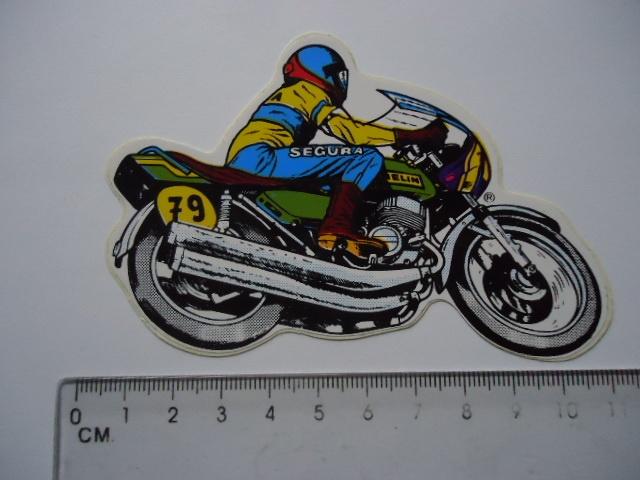 sticker oud Motorrace strip art vintage kermis retro motor, Verzenden, Zo goed als nieuw, Bedrijf of Vereniging