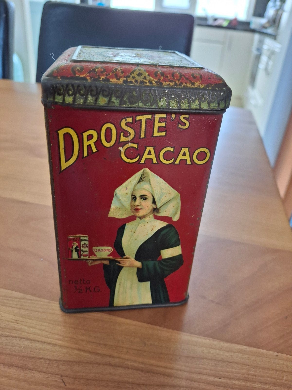 Oud Droste Cacao Blik - Vintage Keuken Decoratie, Ophalen