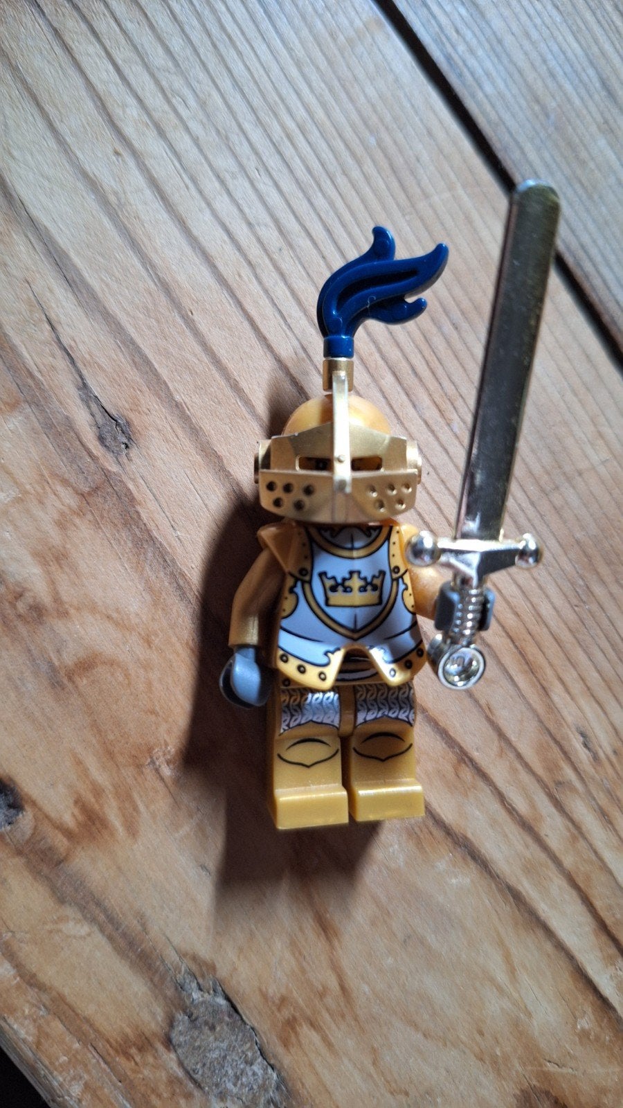 LEGO Castle Gold Knight Fantasy Golden Minifig  cas415, Verzenden, Lego, Zo goed als nieuw, Minifiguur
