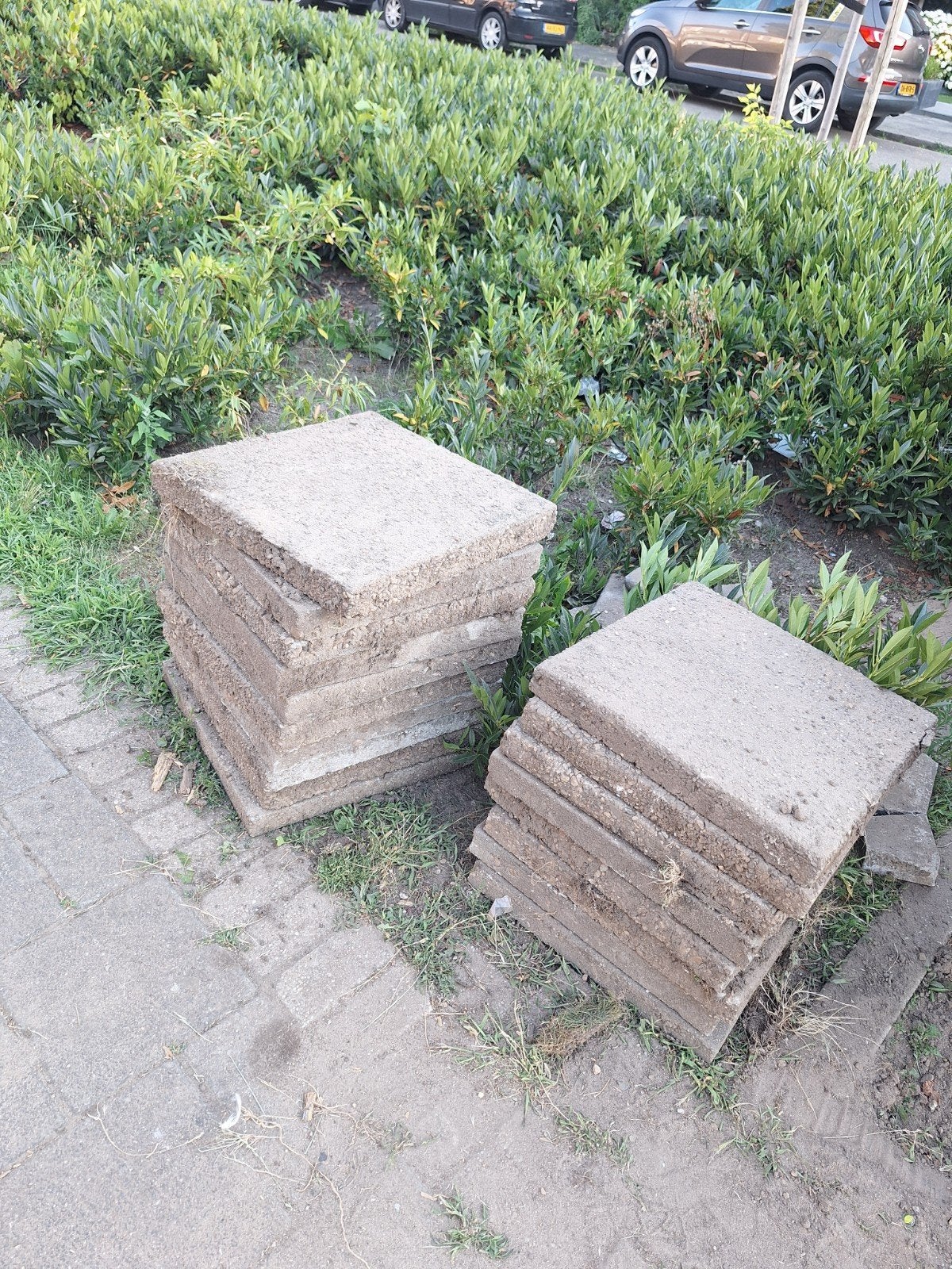 tegels 50×50, Ophalen of Verzenden, Gebruikt, Beton, Terrastegels
