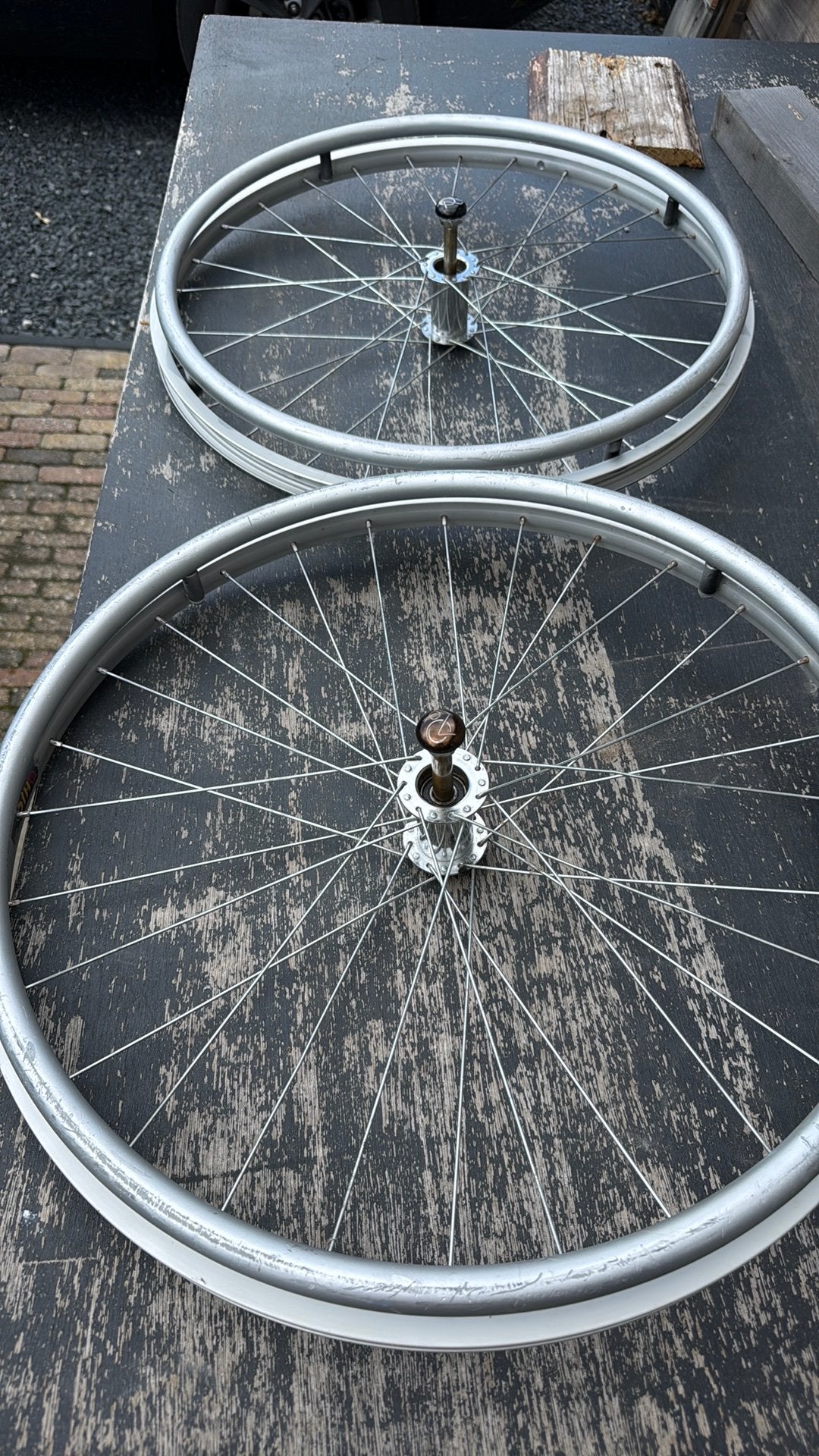 Rolstoelwiel 24 inch (2x), Ophalen, Zo goed als nieuw, Handbewogen rolstoel