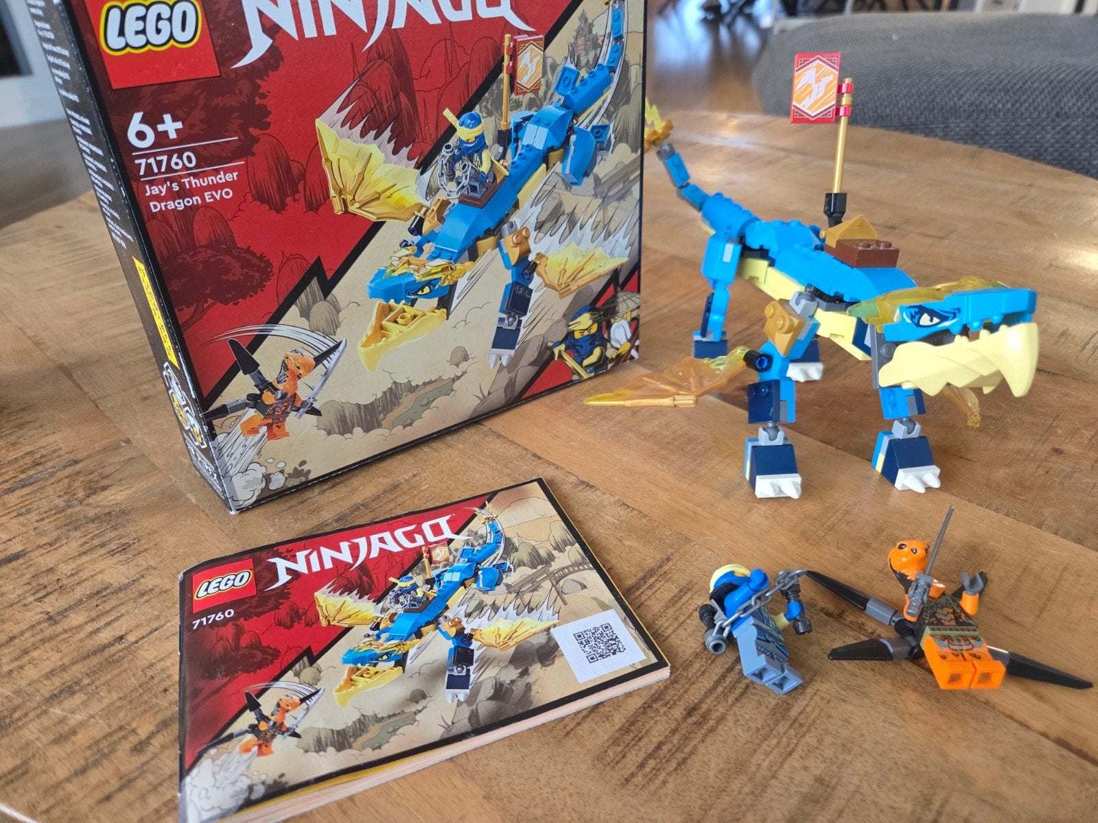 Lego Ninjago 71760 Jay's Thunder Dragon EVO compleet, Inclusief instructies, Lego, Ophalen of Verzenden, Zo goed als nieuw