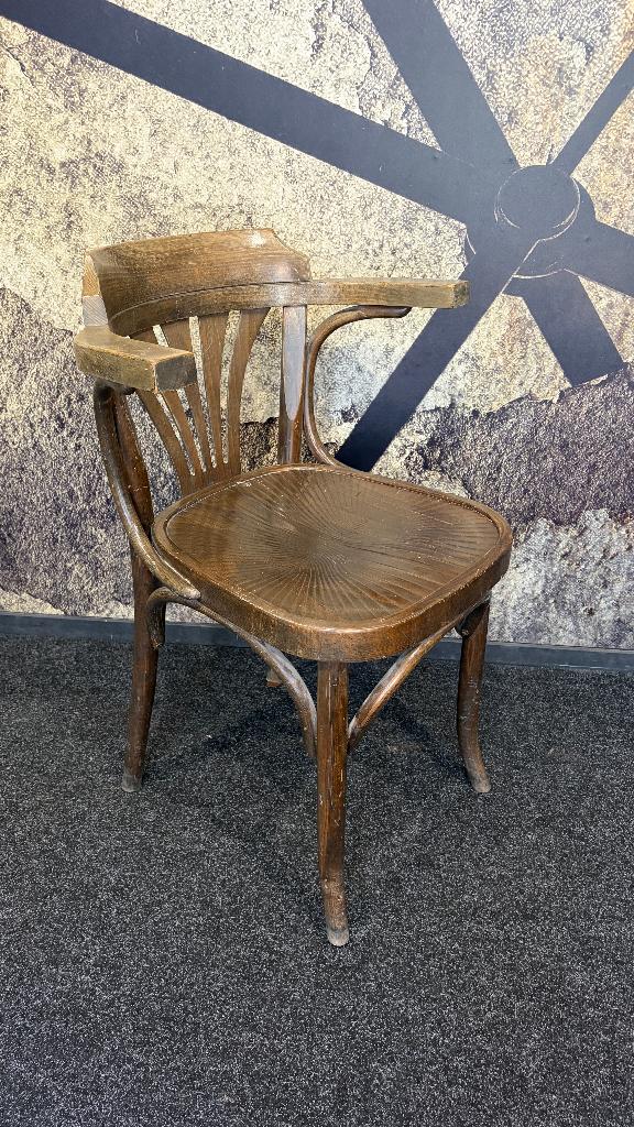 Stoel (Thonet) type bistro, Huis en Inrichting, Stoelen, Ophalen, Gebruikt, Bruin, Eén