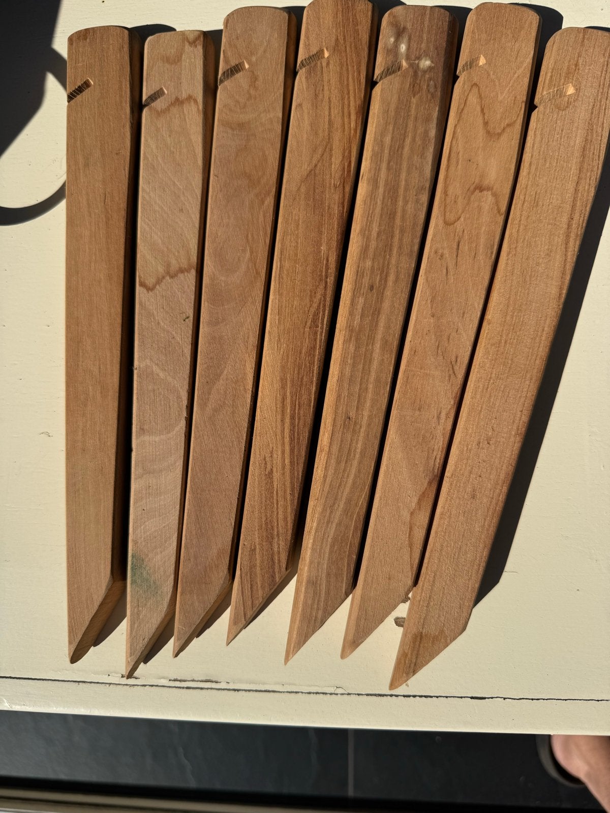 Houten tent haringen - Set van 8 stuks, Ophalen of Verzenden, Gebruikt